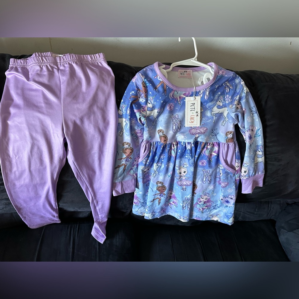 Adorable Kids matching Set in Purple and Blue